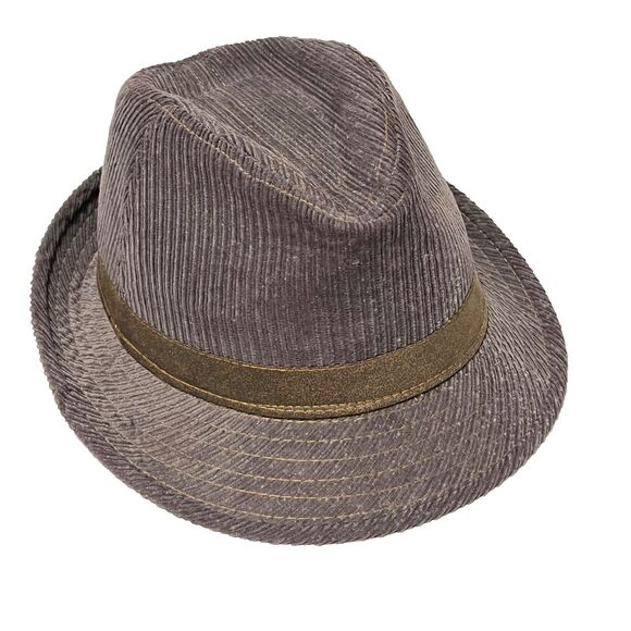 Stetson Brown 2 Tone Corduroy Fedora Medium Cotton Men's Hat - Picture 1 of 6